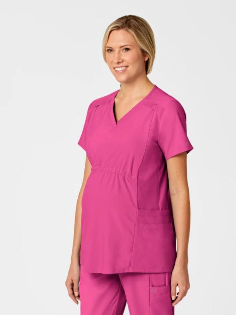 WonderWink Maternity Pumping Nursing Women Scrub Top 2x Hot Pink W123 healthcare